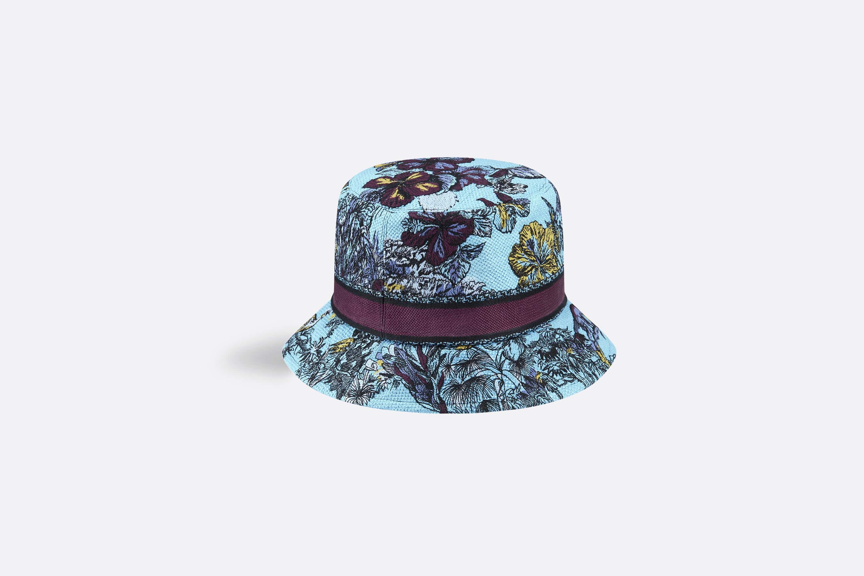 Dior D-Bobby Toile de Jouy Voyage Small Brim Bucket Hat | REVERSIBLE