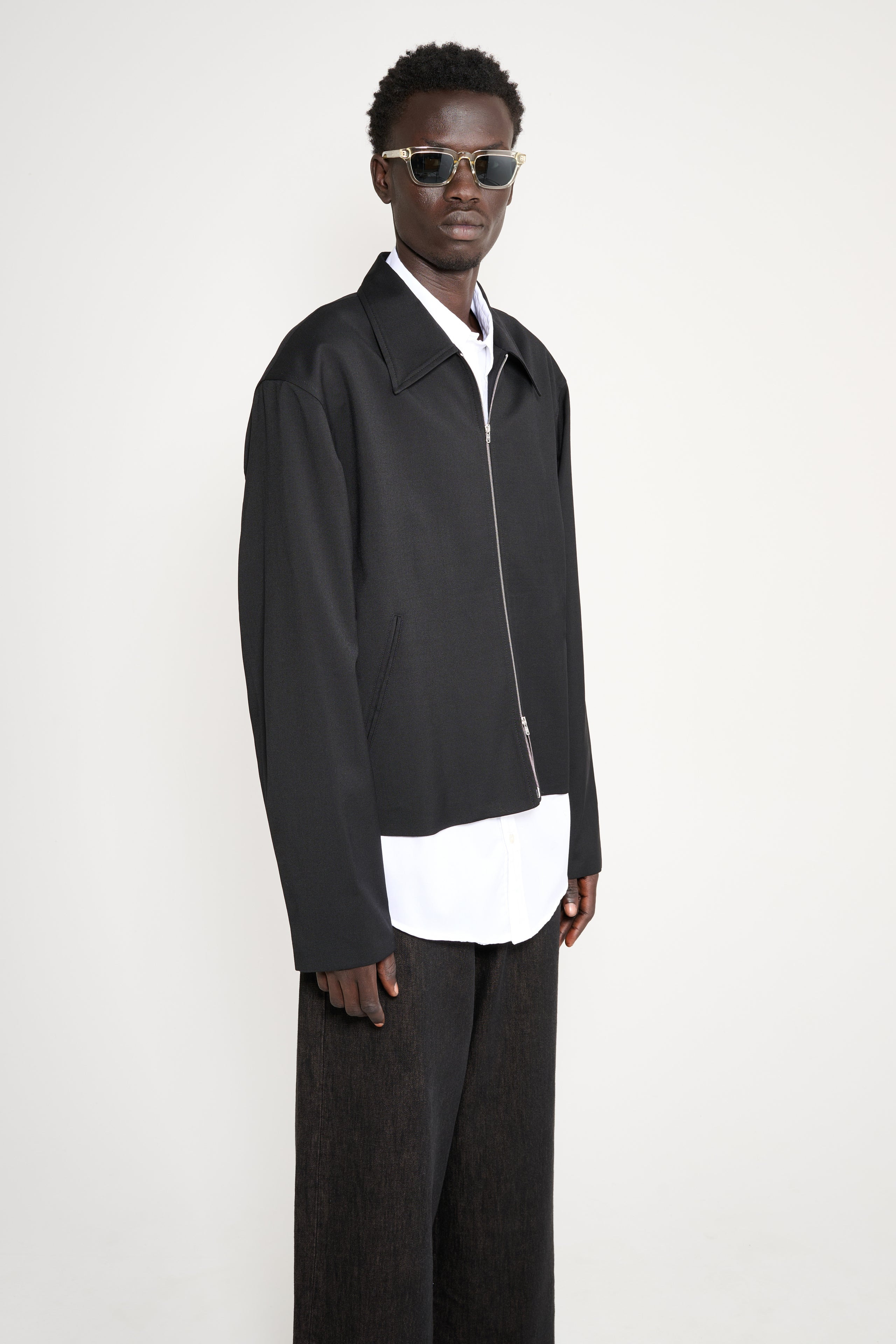 OUR LEGACY MINI JACKET WORSTED WOOL BLACK - 4