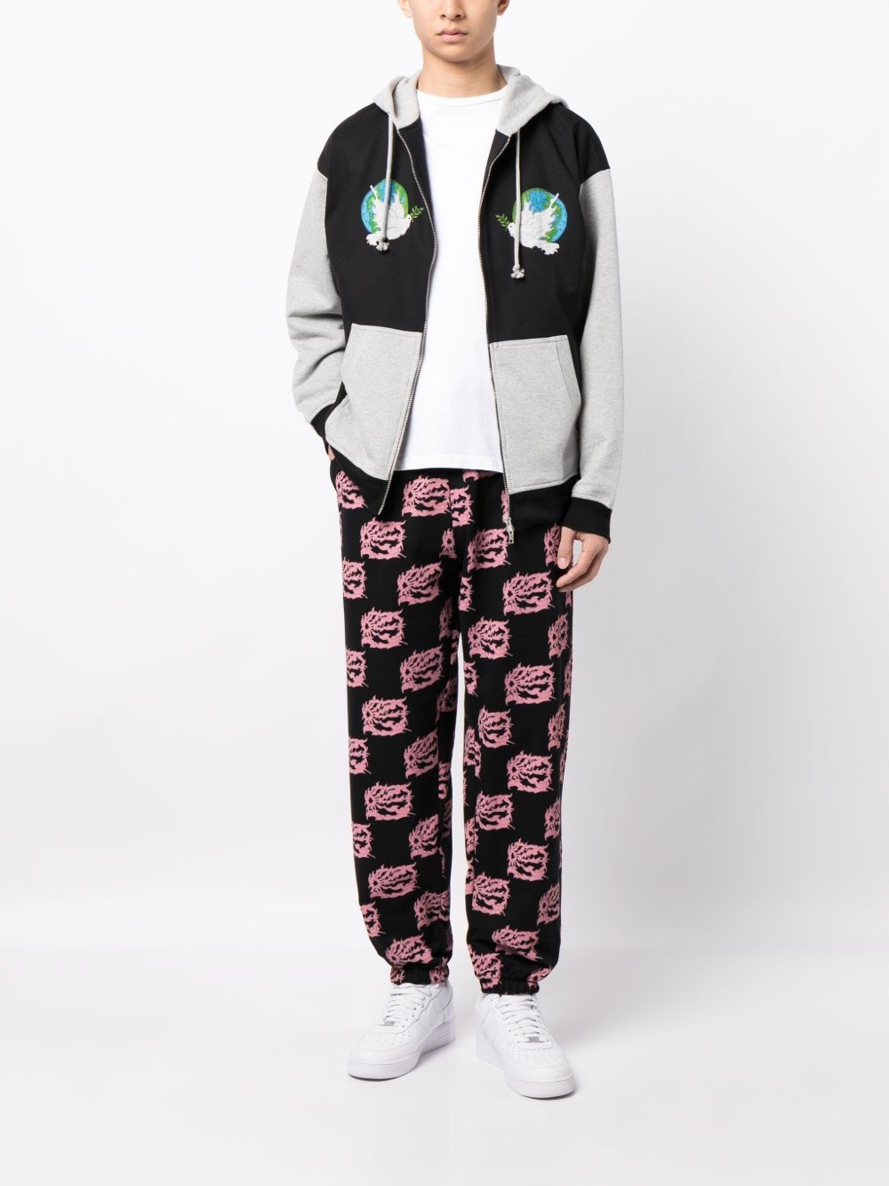 graphic-print cotton track pants - 2