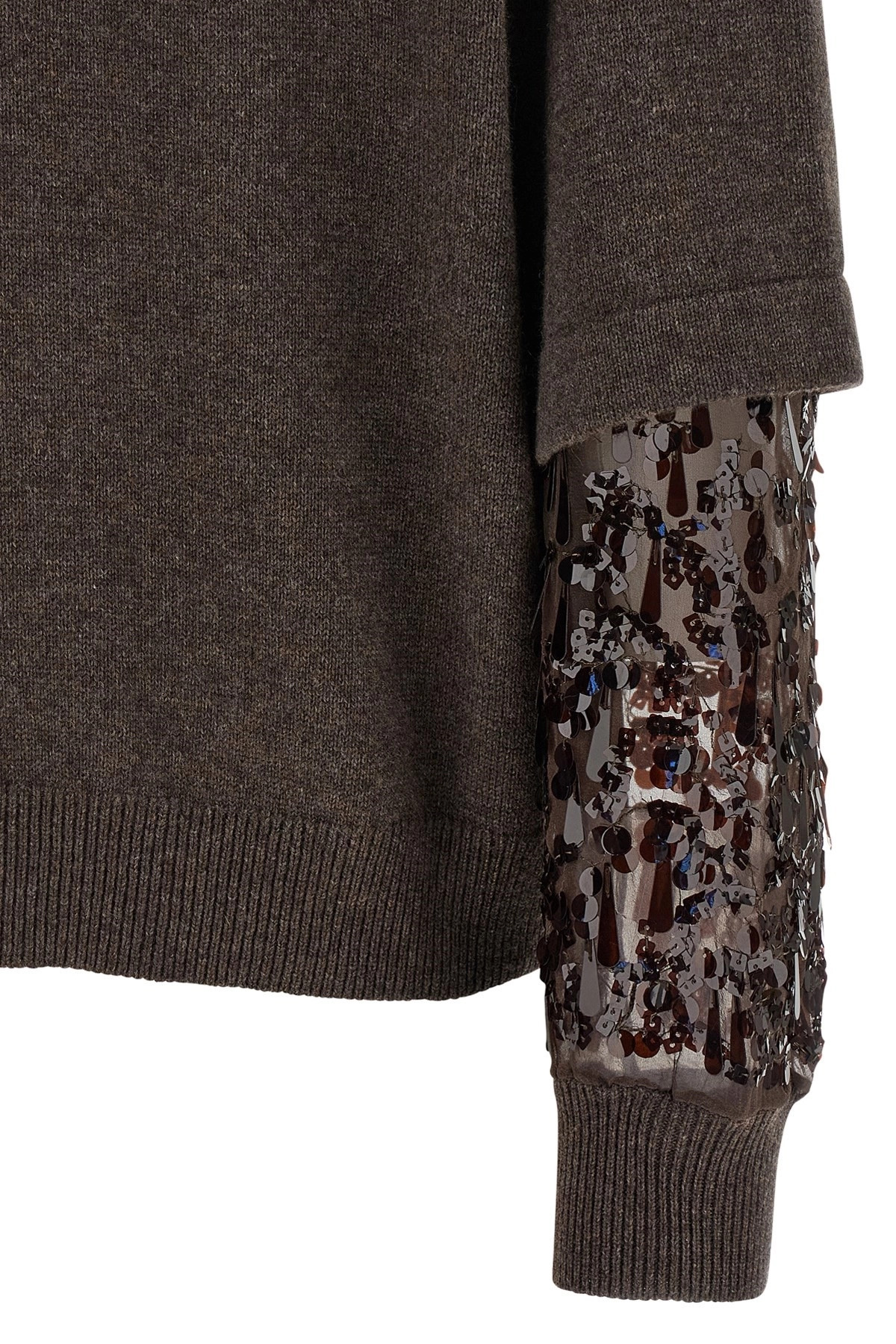 Sequin sleeve sweater - 4