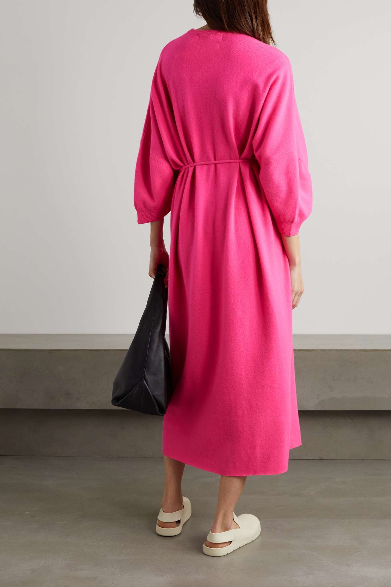 N°227 Ghost belted neon cashmere-blend maxi dress - 3