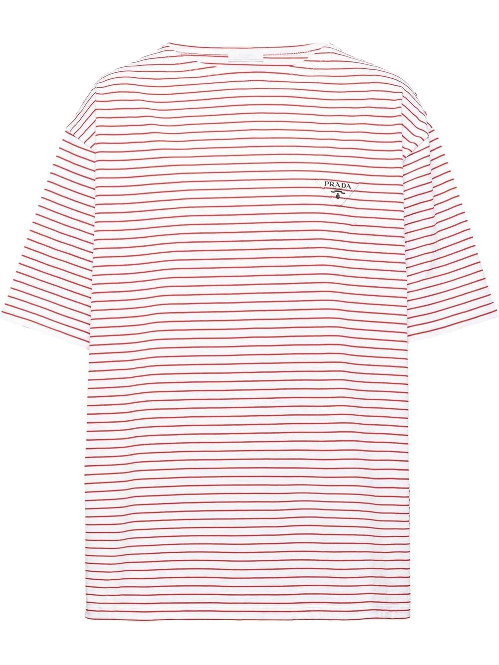 logo patch striped T-shirt - 1