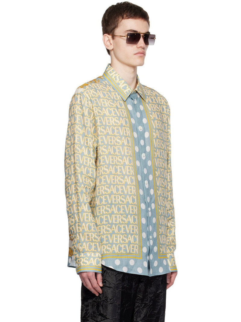 VERSACE Blue Allover Shirt outlook