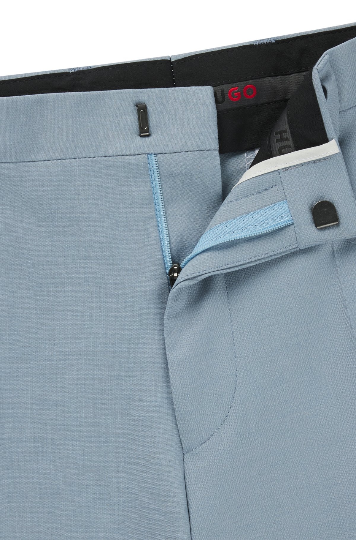 EXTRA-SLIM-FIT TROUSERS IN WOOL STRETCH POPLIN - 6
