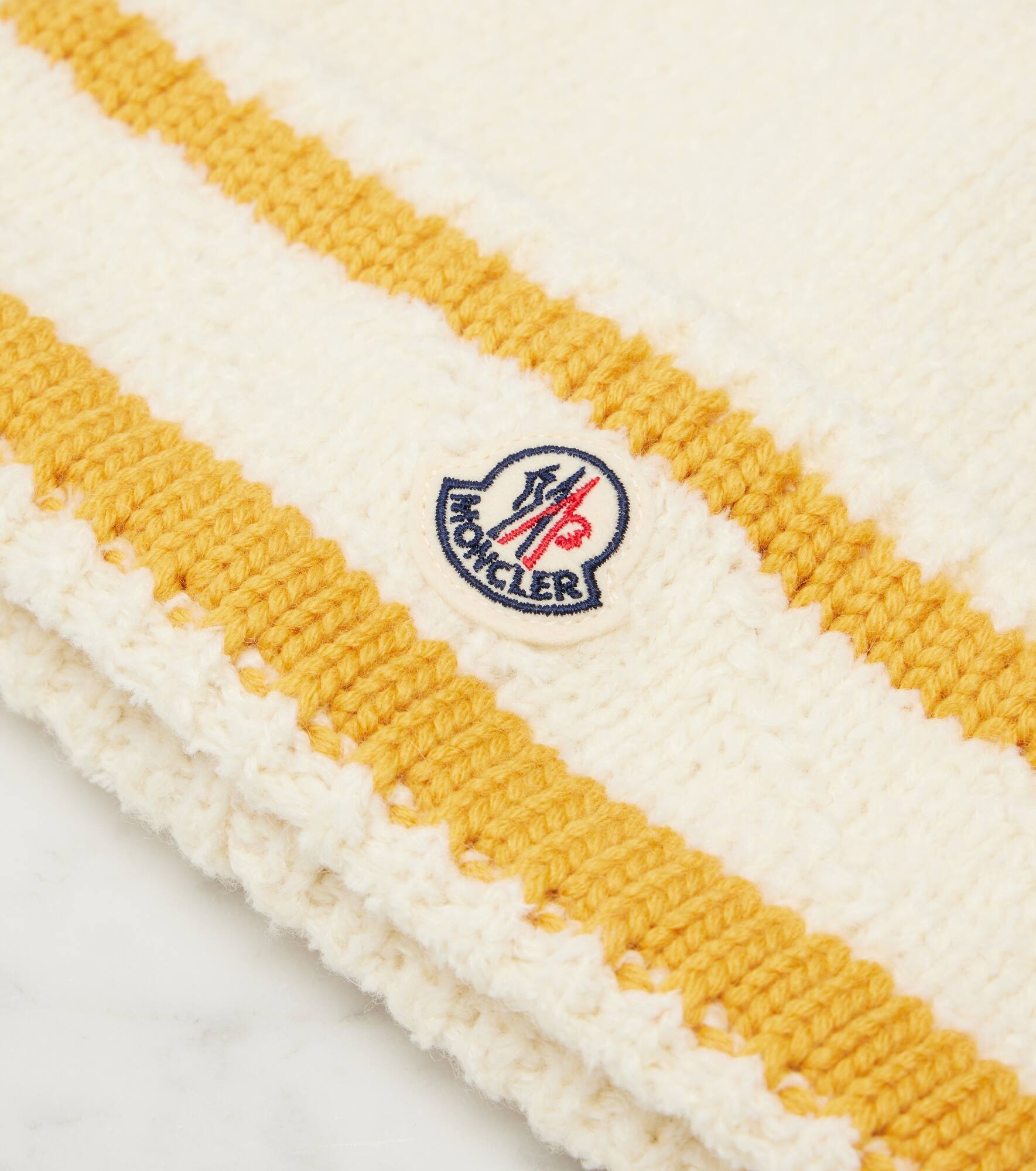 Logo striped wool-blend beanie - 3
