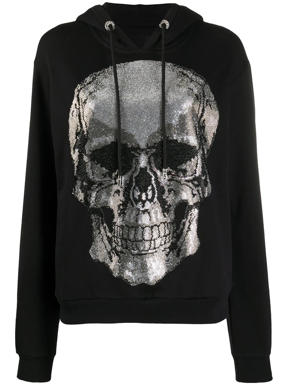 rhinestone skull hoodie - 1