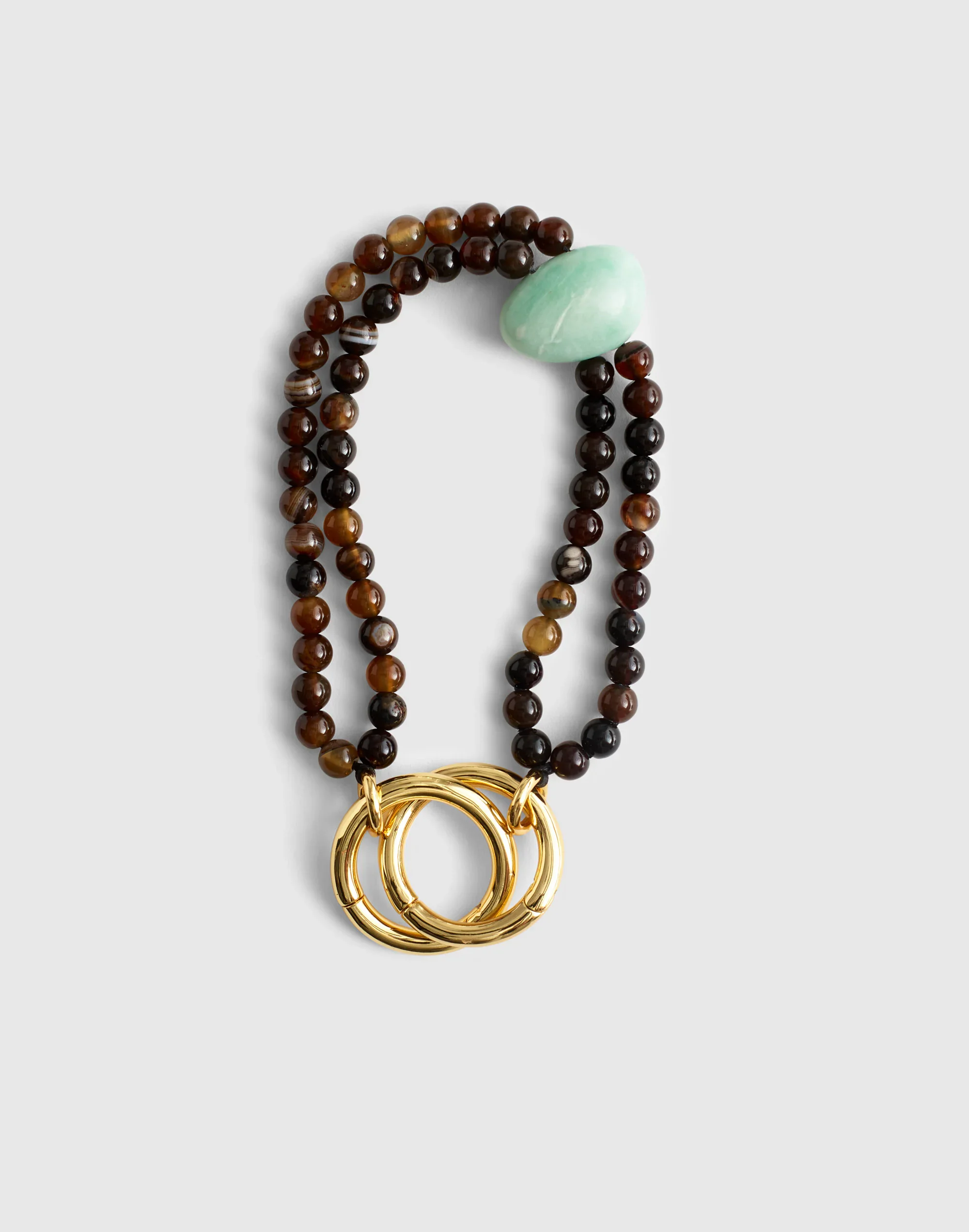 Double-Strand Beaded Bag Charm - 1