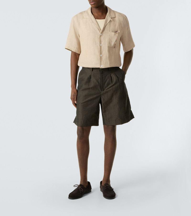 LARDINI Linen bowling shirt outlook