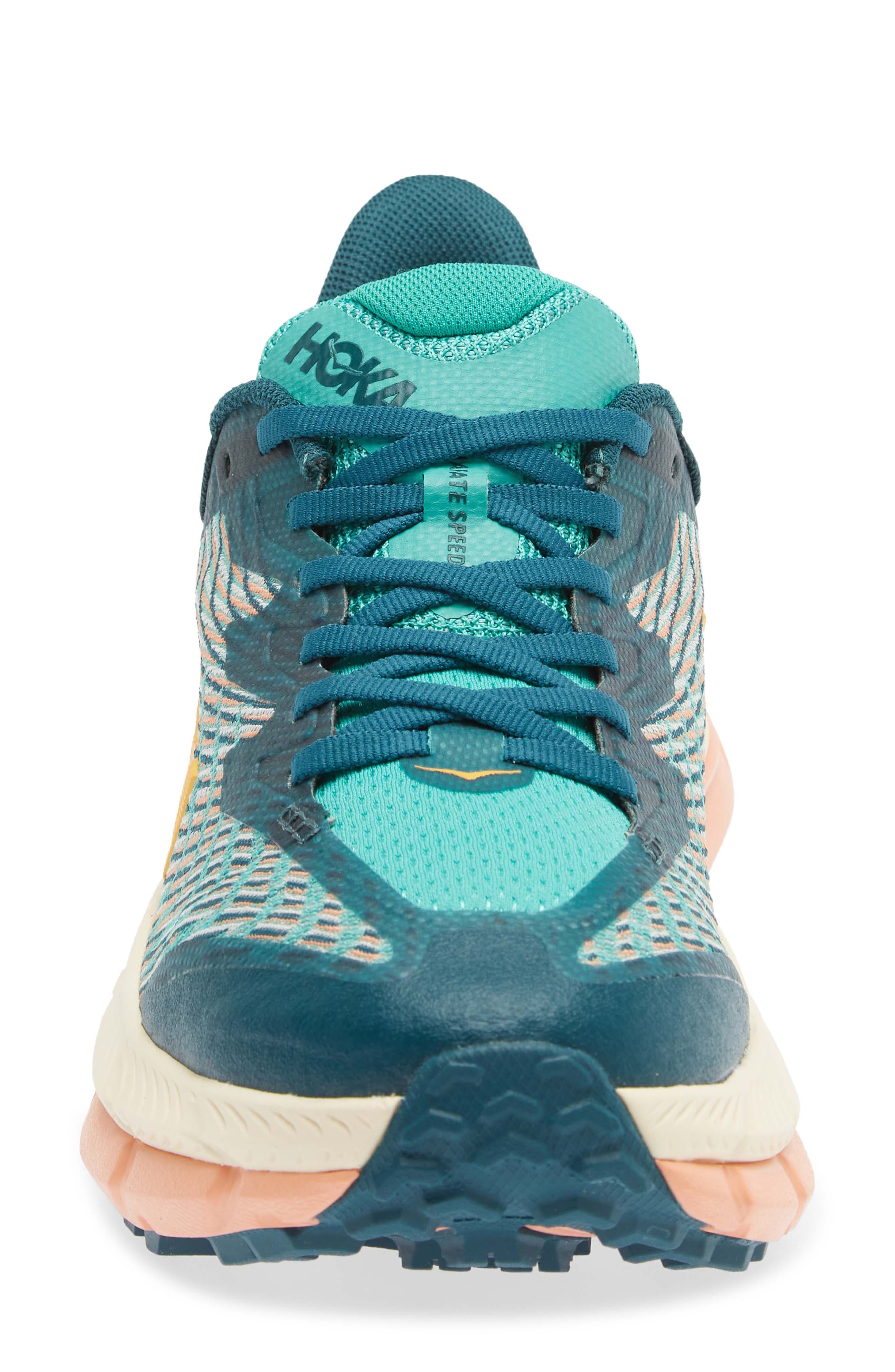 HOKA Mafate Speed 4 Trail Running Shoe in Deep Teal /Water Garden at Nordstrom - 4