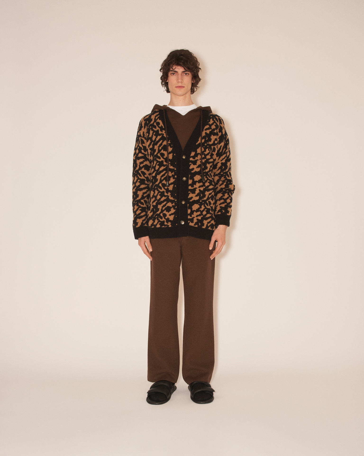 YASIN - Compact boucle cardigan - Animal jacquard - 2