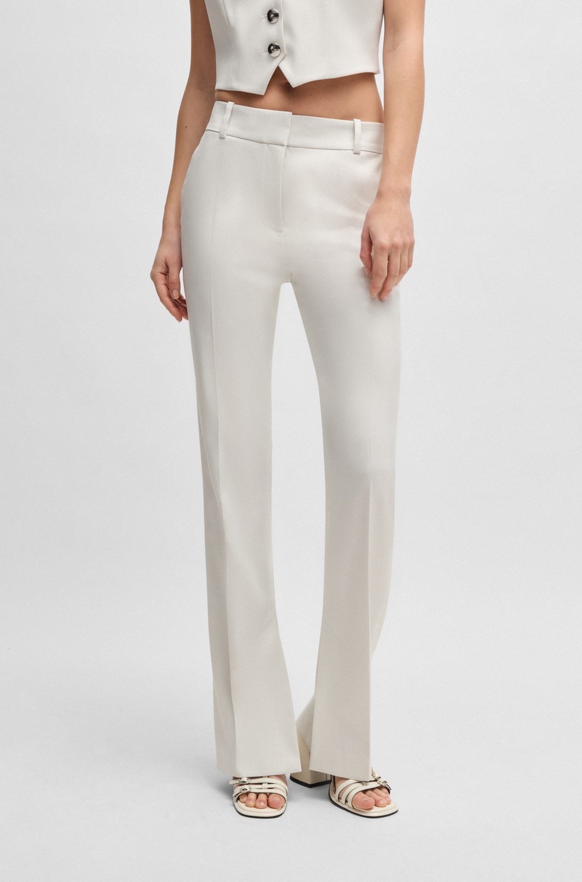 SLIM-FIT TROUSERS IN SHIMMER FABRIC - 2