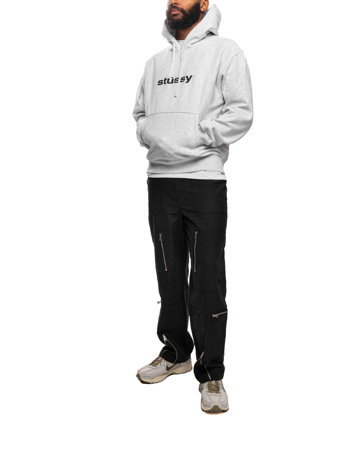 ★関税込★STUSSY★SS-LINK HOODIE★ASH HEATHER★ Stüssy: Men's Ss-Link Zip Hood (Ash Heather) | DSMNY E-SHOP