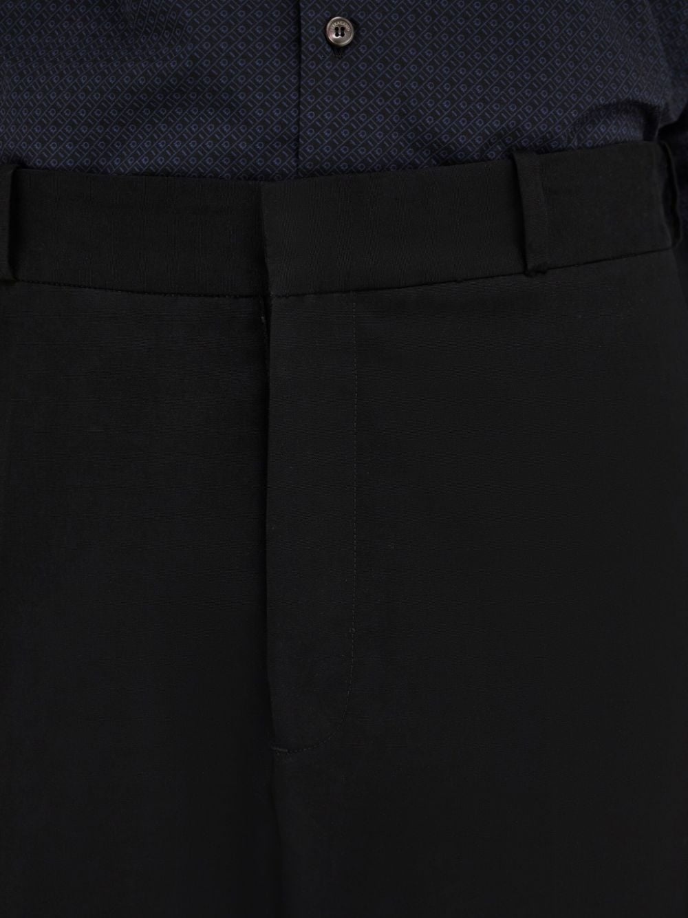 logo-tag cotton straight-leg trousers - 6