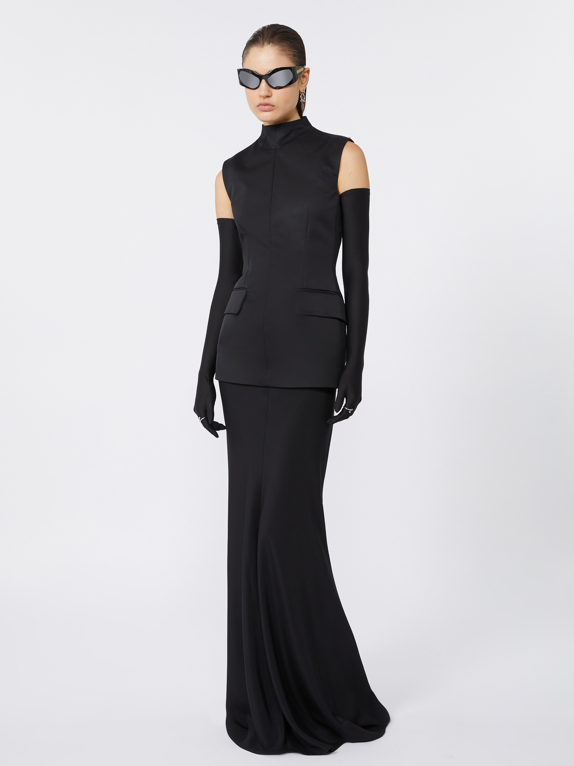 CILENO01 Long bi-material dress - KLEPSYDRA CAPSULE - 2