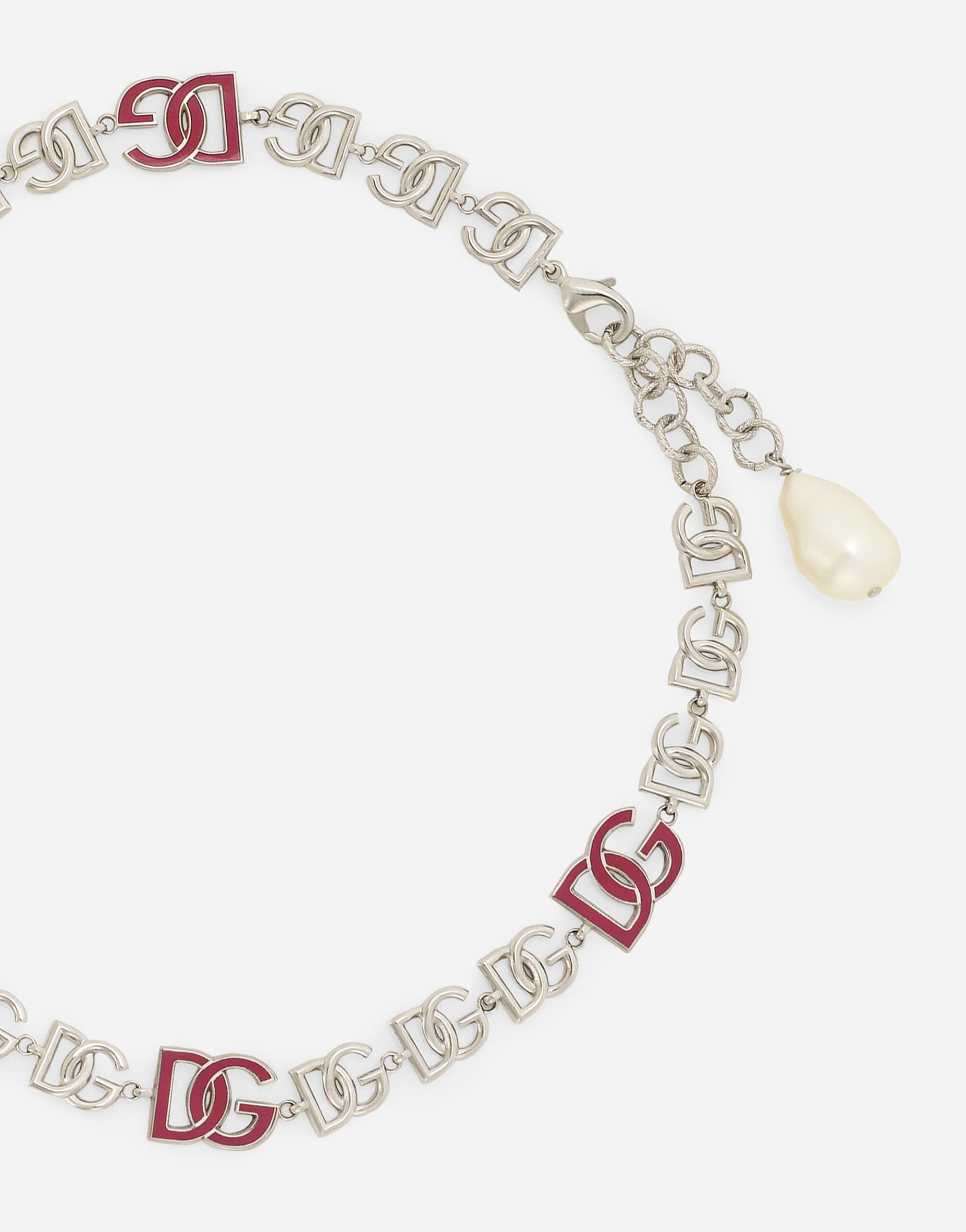 Short necklace with DG multi-logo - 3