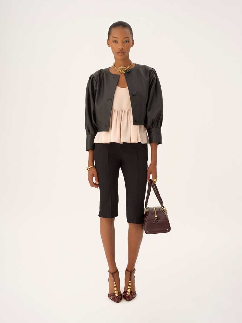 Chloé GATHERED SLEEVELESS TOP IN CRÊPE DE CHINE outlook