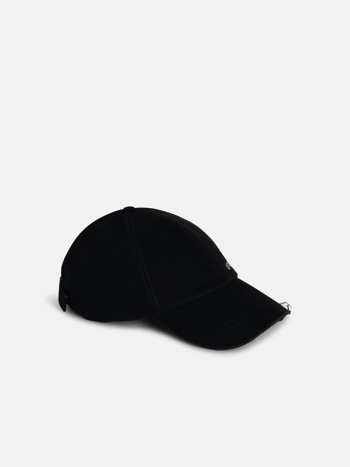 BLACK COTTON CAP - 2