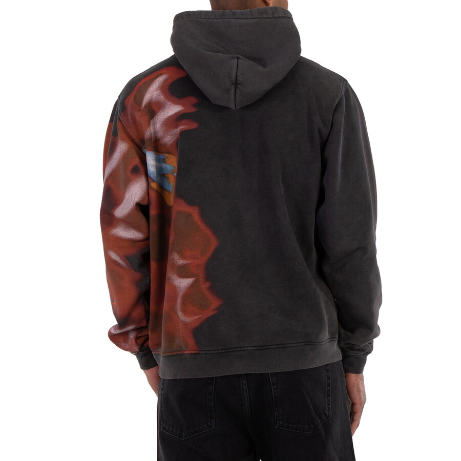 Ambush Men's Black Graphic-Print Cotton Hoodie - 5