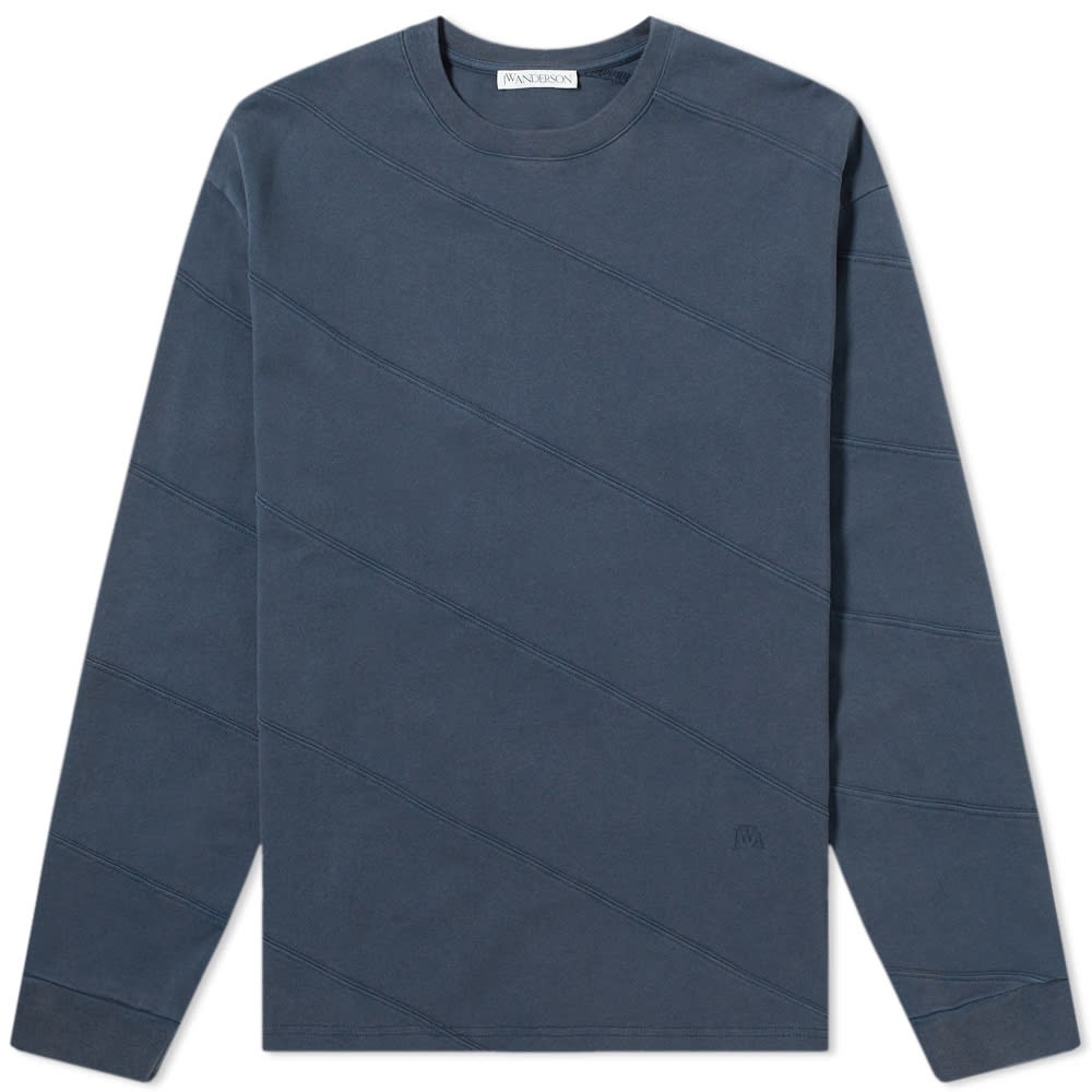 JW Anderson Long Sleeve Diagonal Panel Tee - 1