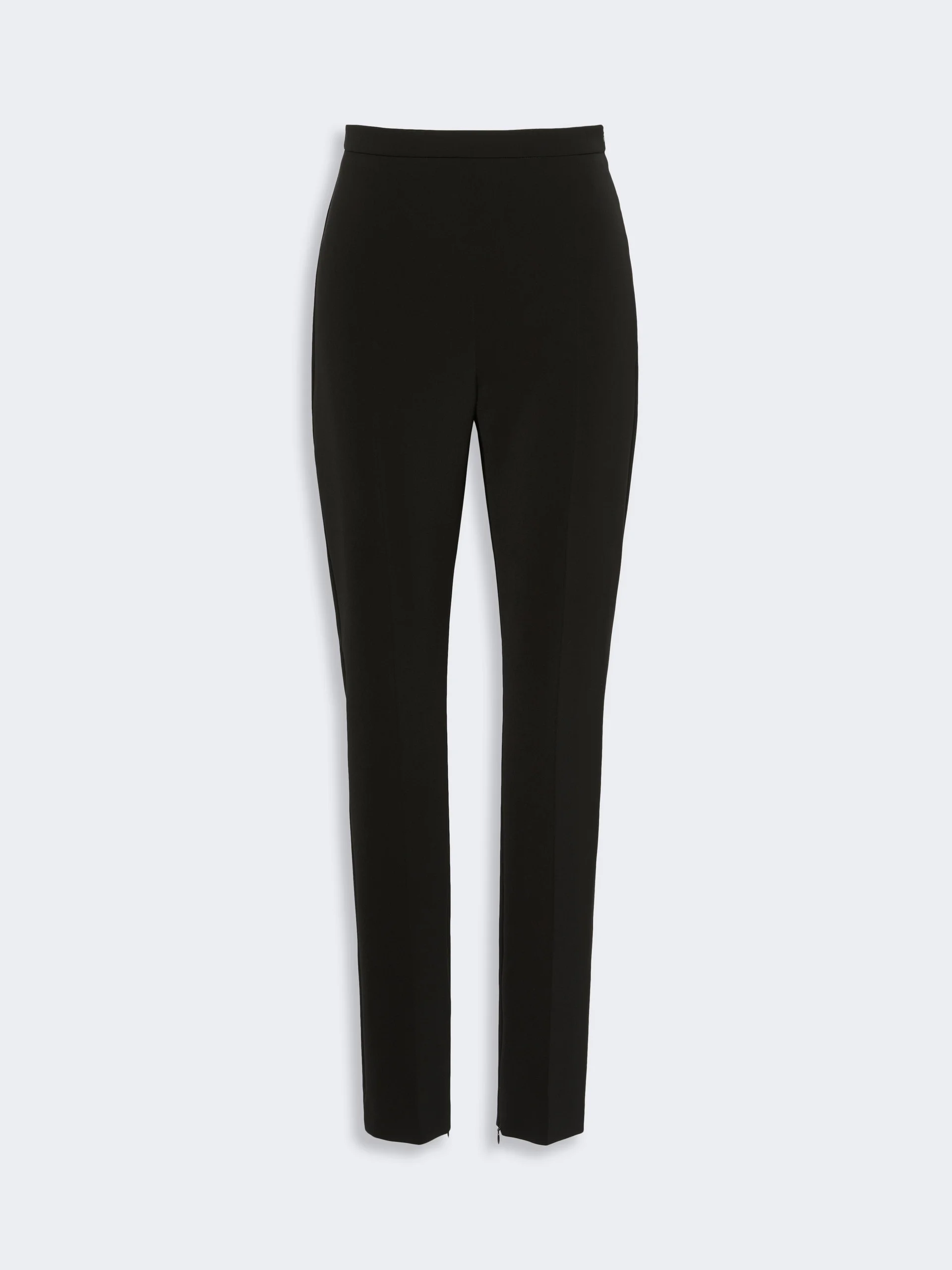 CRESPO Slim-fit stretch cady trousers - BLACK - 1