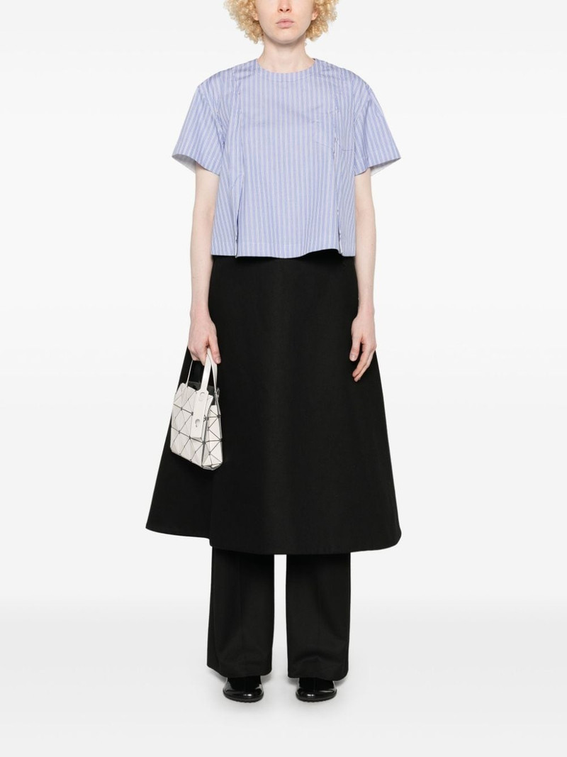 sacai striped shirt outlook