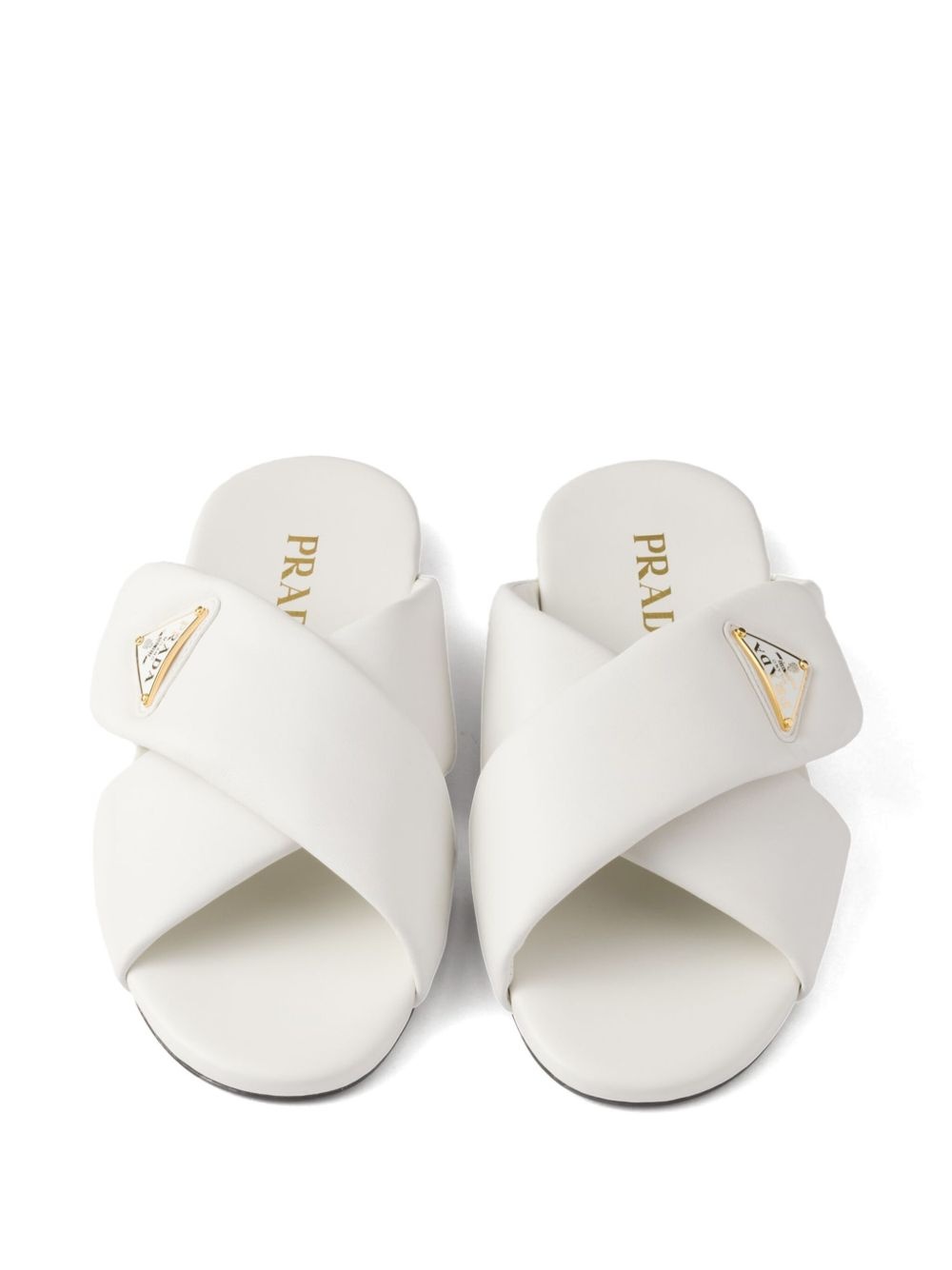 padded nappa-leather slides - 4