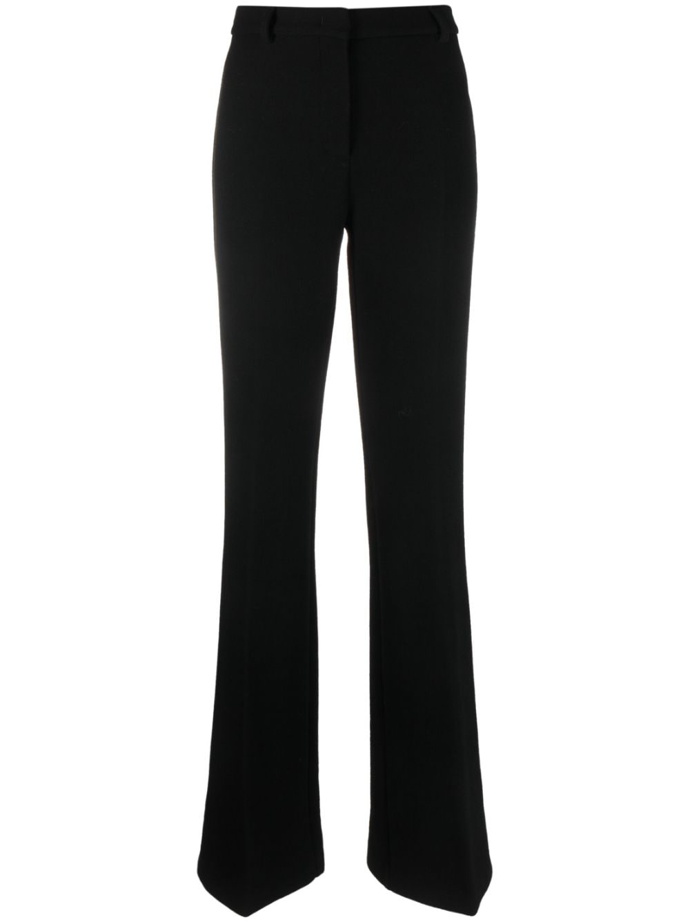 flared wool-blend trousers - 1