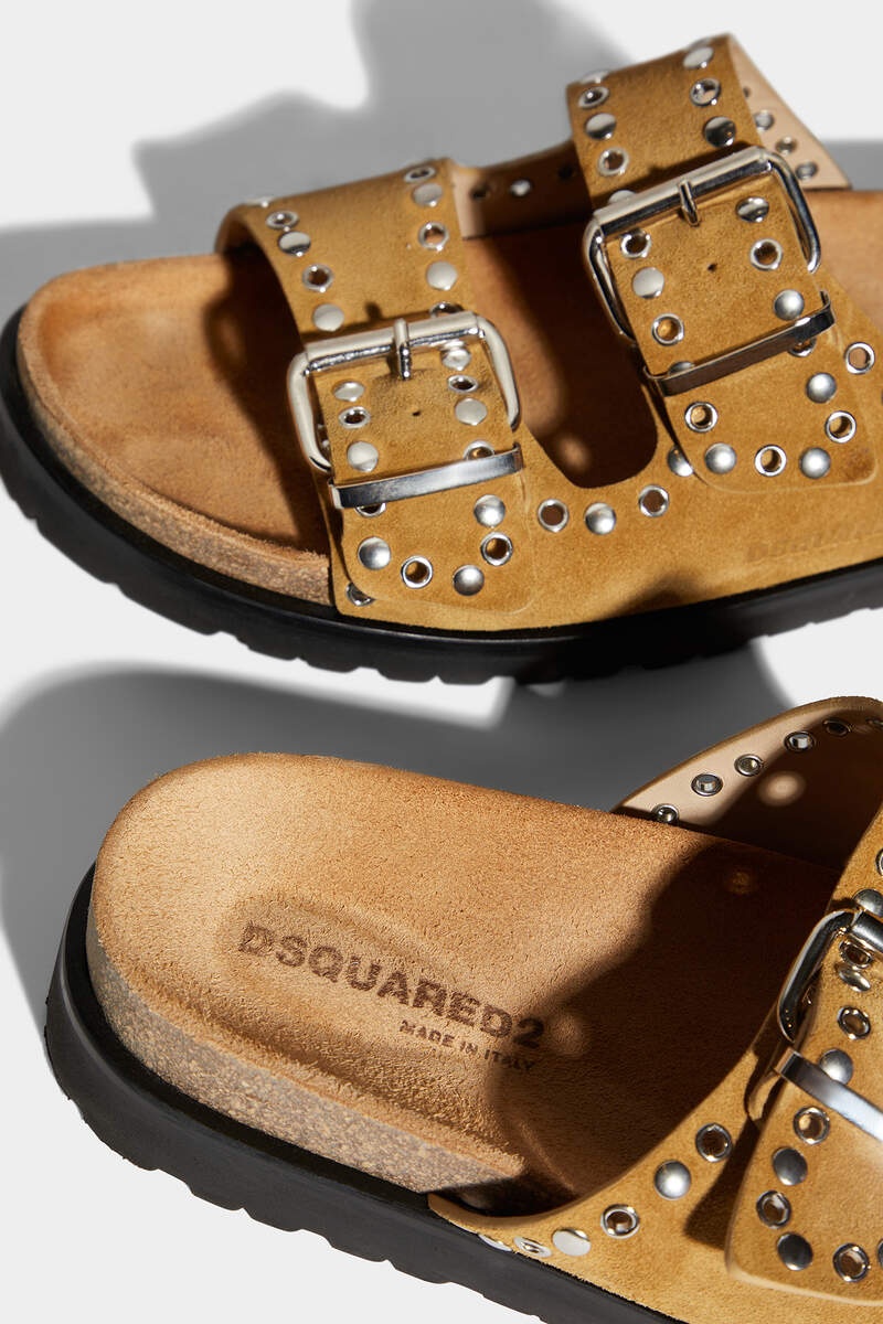 GOTHIC GRUNGE FLAT SANDALS - 5