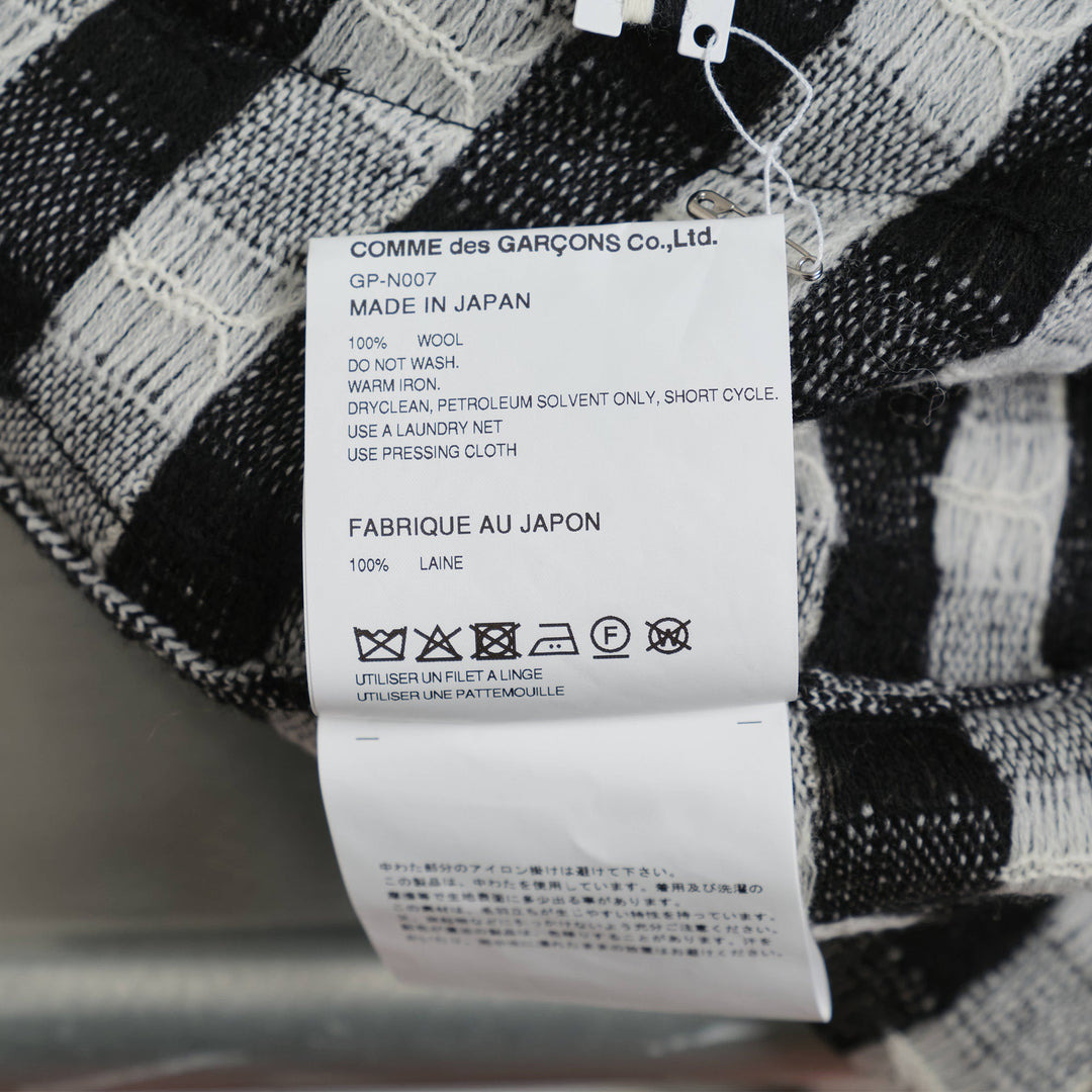 Worsted Wool Jacquard Gingham Knit Top - 3