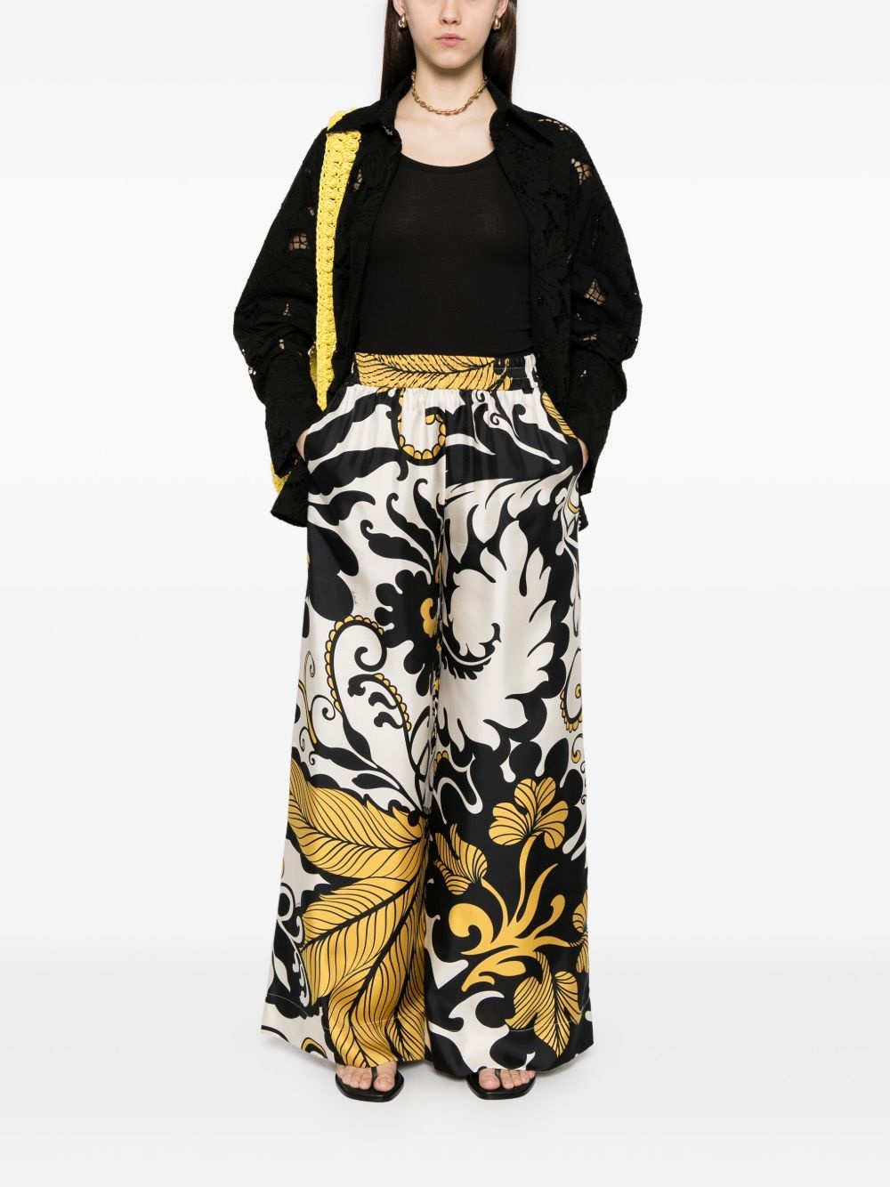 Marea-print palazzo pants - 2