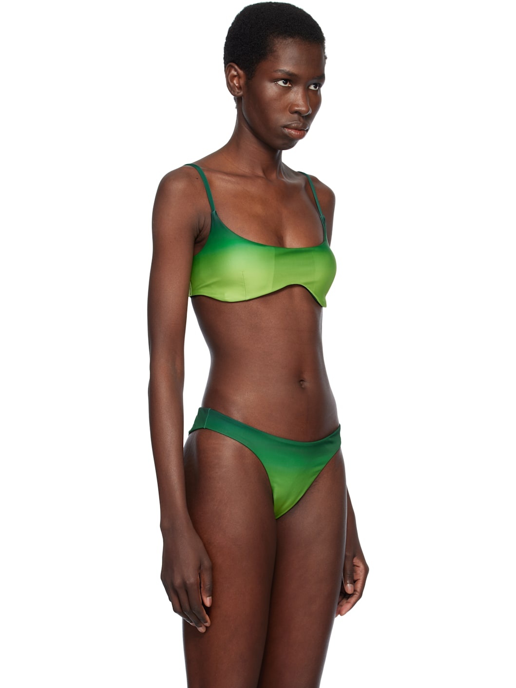 Green Gradient Bikini Top - 2