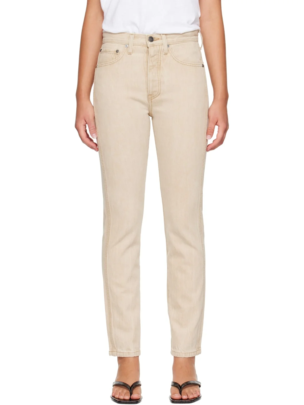Beige Finley Jeans - 1
