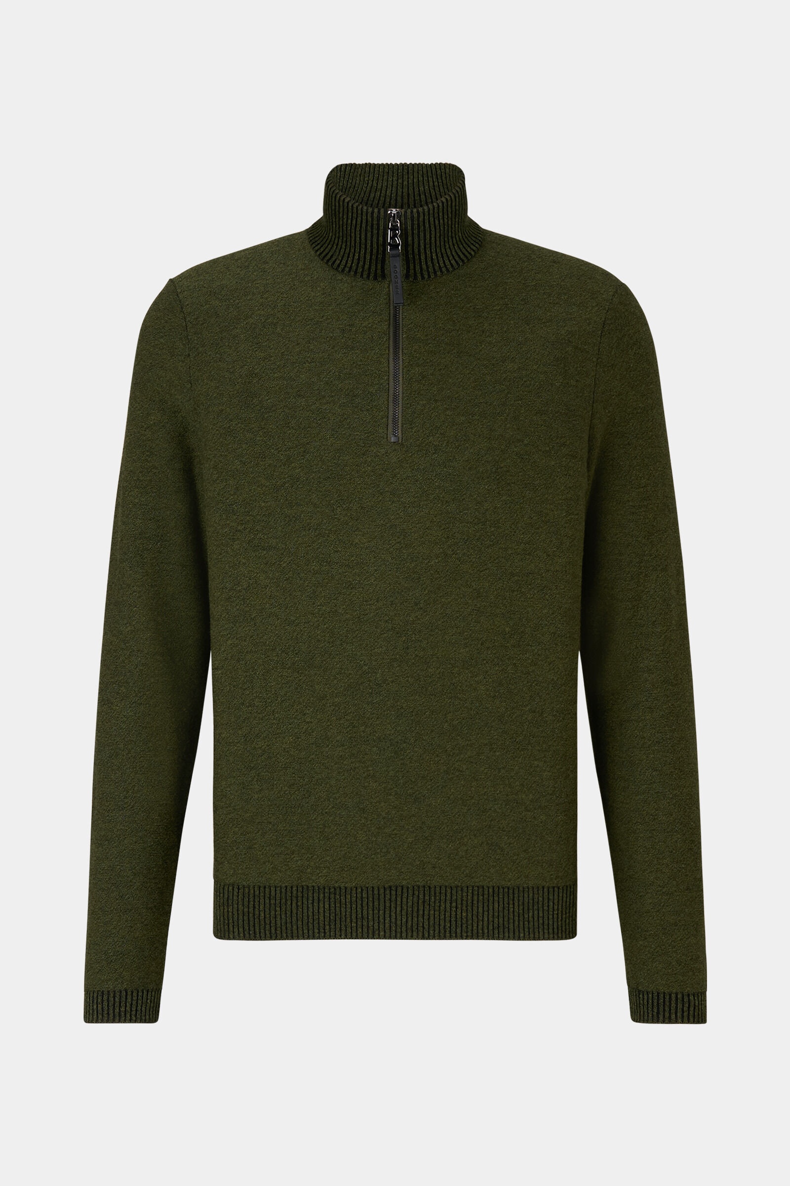 Lias half-zippered sweater in Olive green - 1