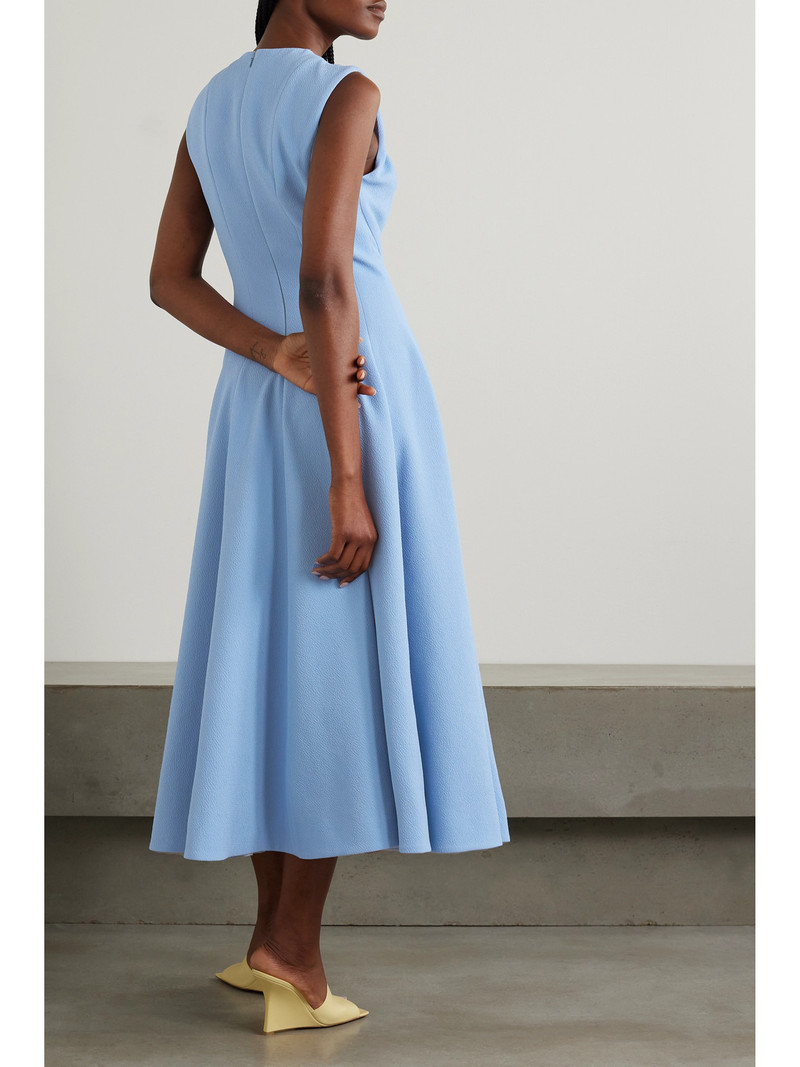 Marlen Draped Crepe Midi Dress 3