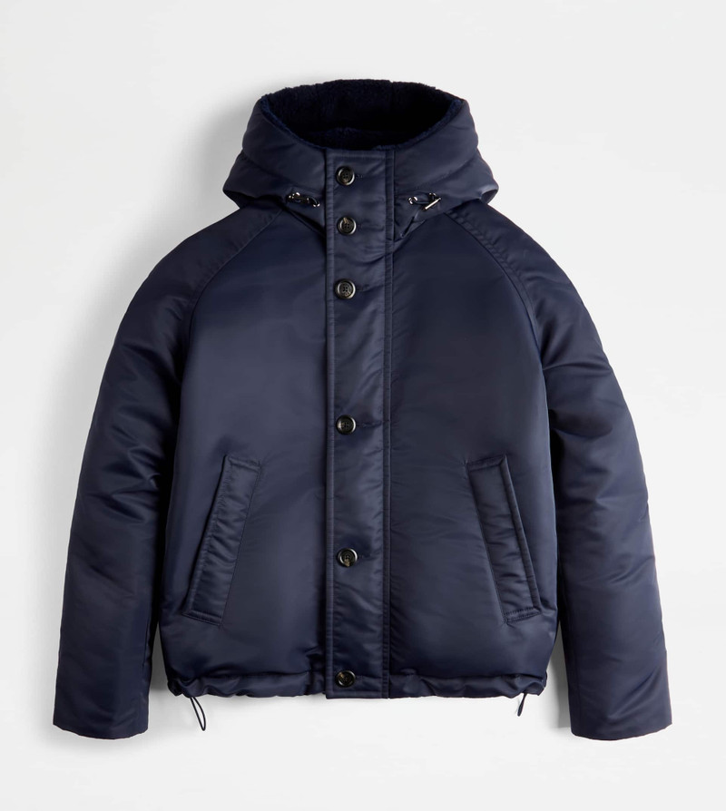 HOODED DOWN JACKET - BLUE 1