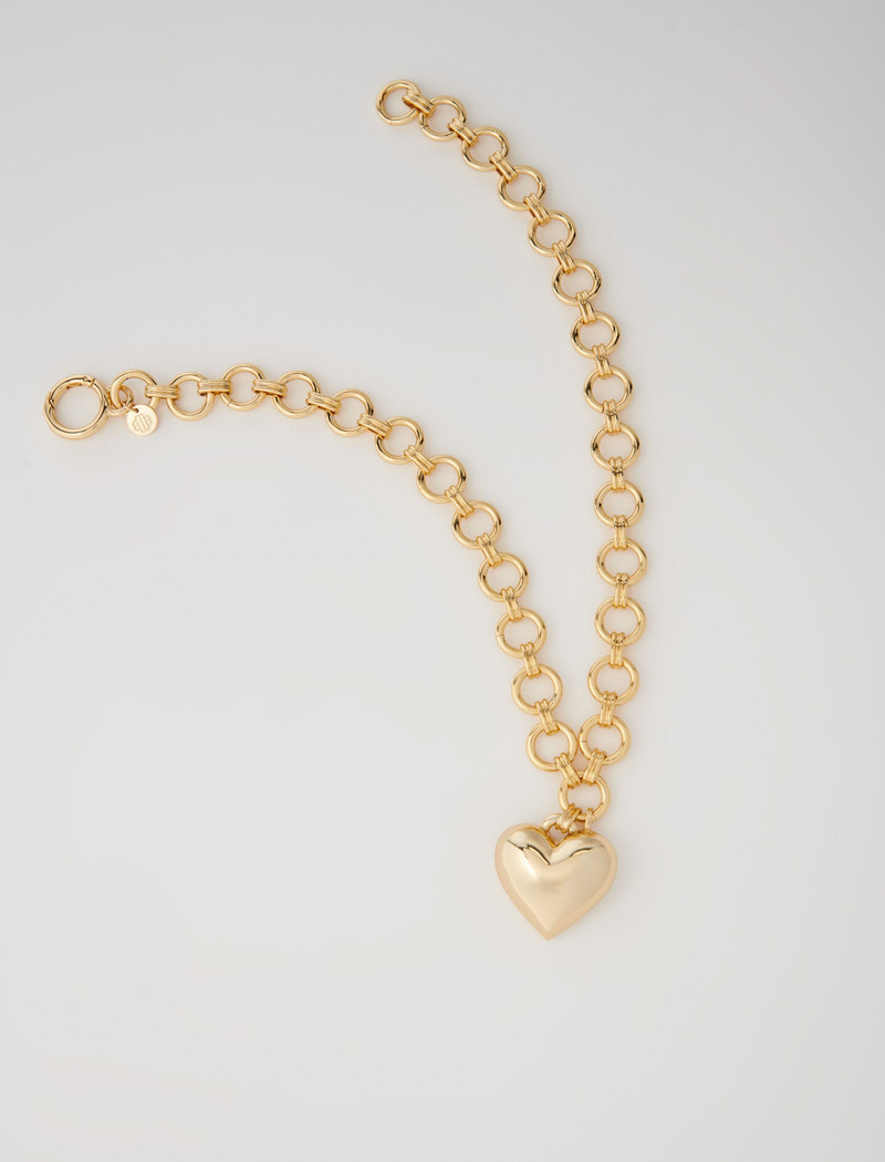 maje Gold heart necklace outlook