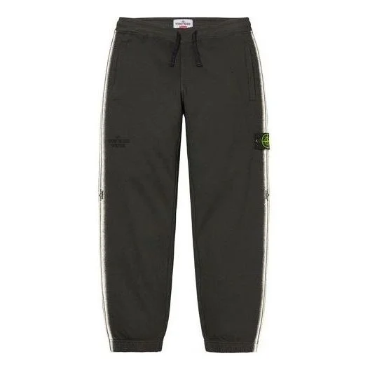 Supreme x Stone Island Stripe Sweatpants 'Black White' SUP-SS22-721 - 1