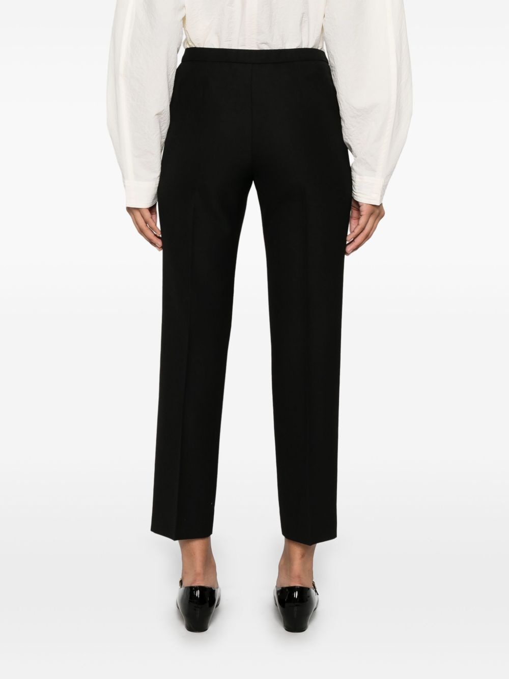 cropped straight-leg trousers - 4