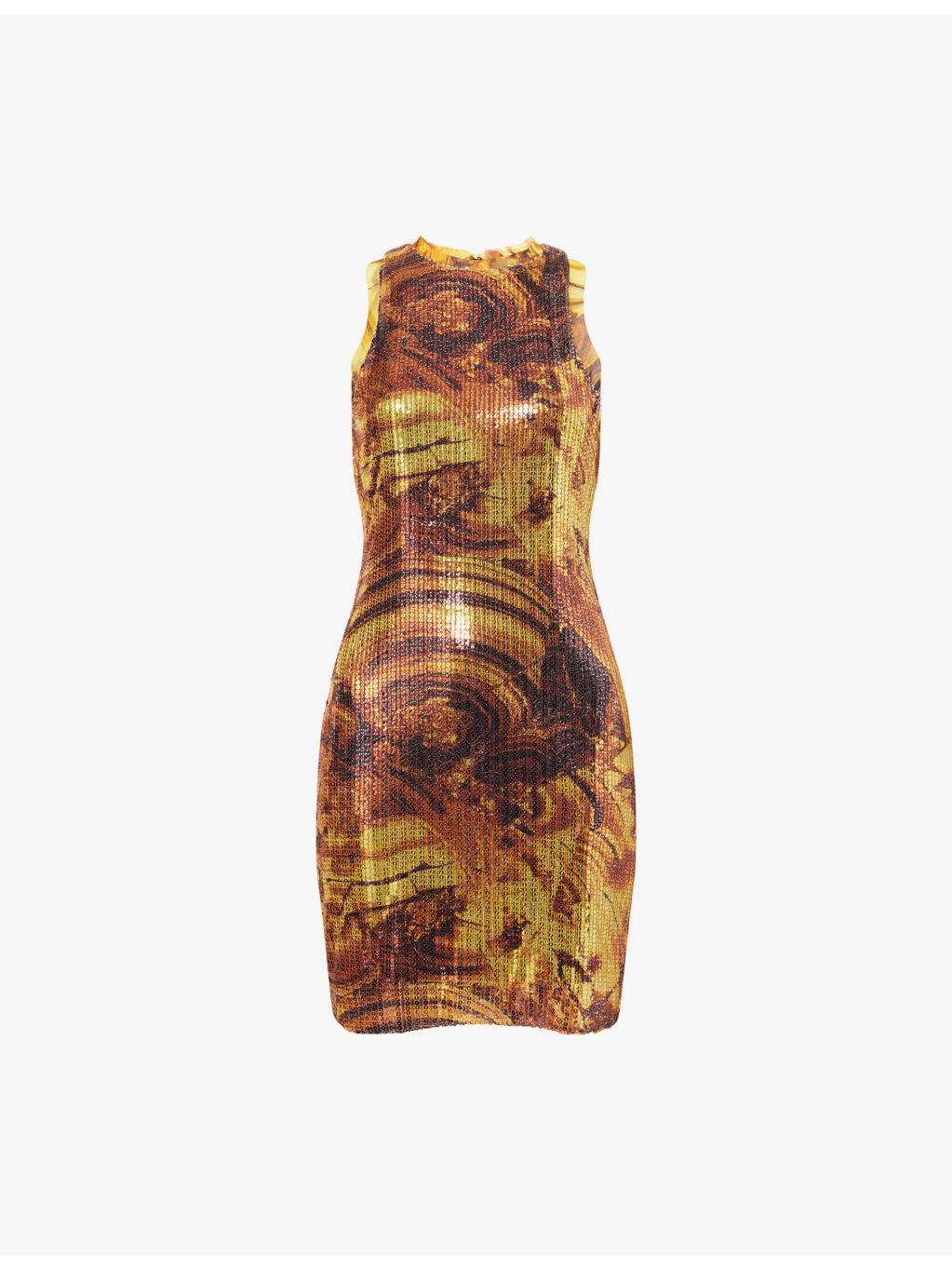 Ambra Graphic-Print Sequined Mini Dress - 1