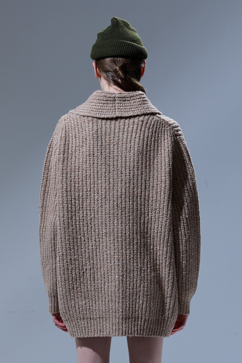 SHAWL COLLAR ELONGATED CARDIGAN 4