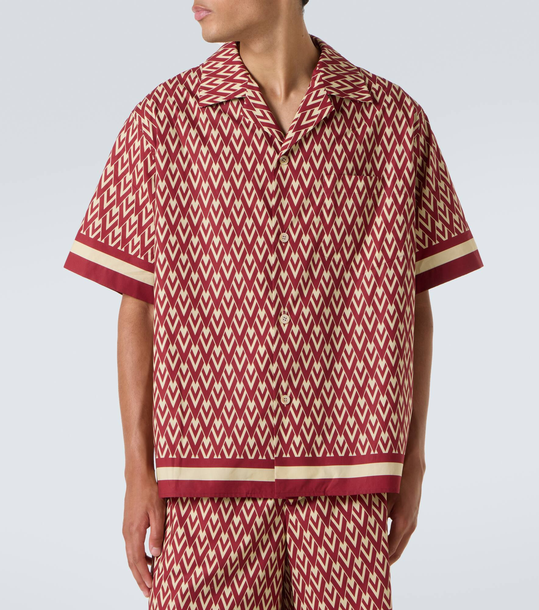 Toute La V cotton poplin bowling shirt - 3