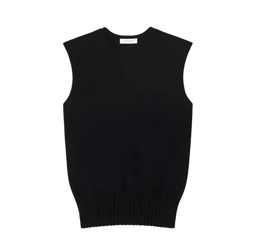 BURNS KNIT VEST BLACK - 1