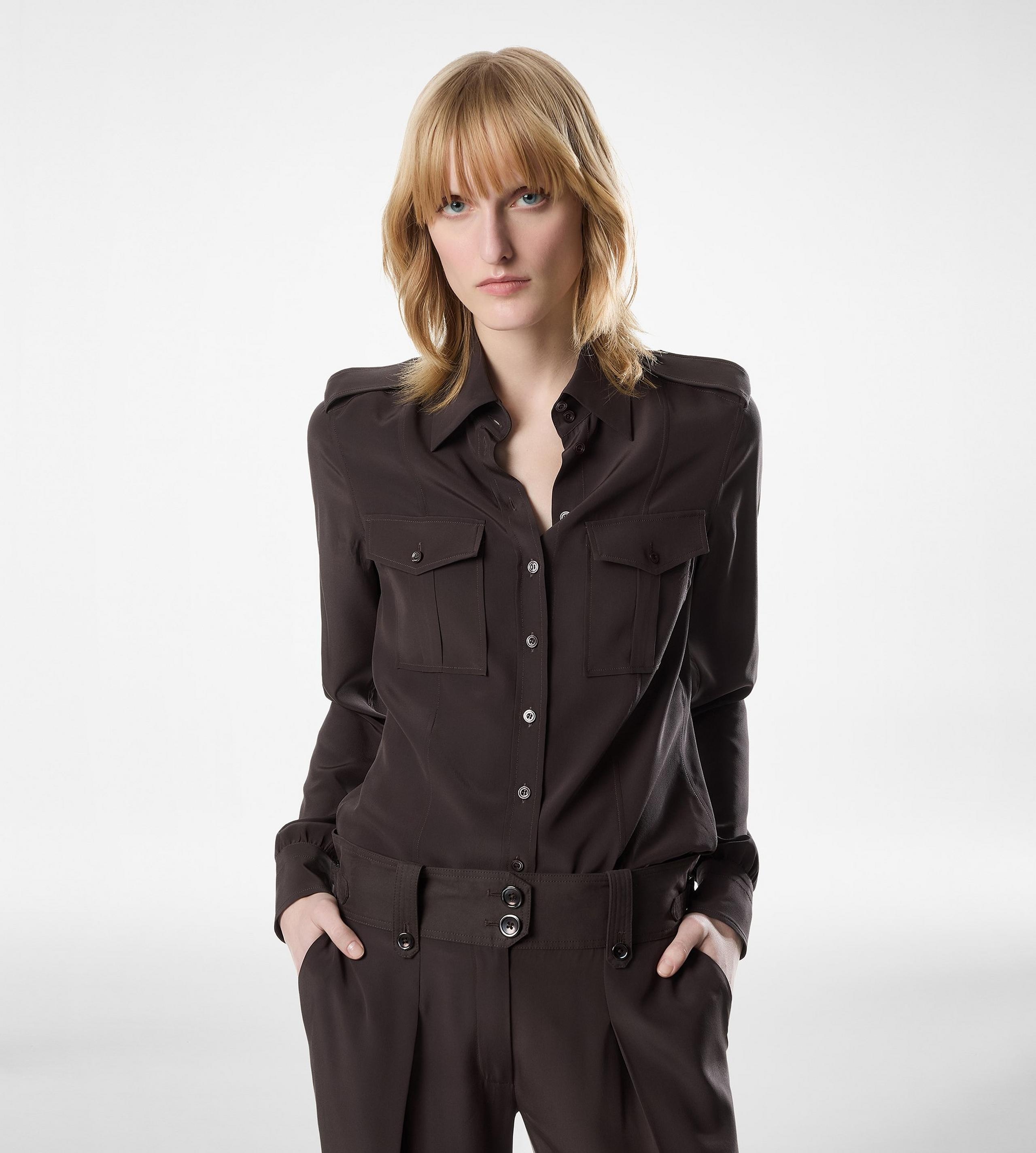MILITARY SHIRT WITH FRONT POCKETS - 2