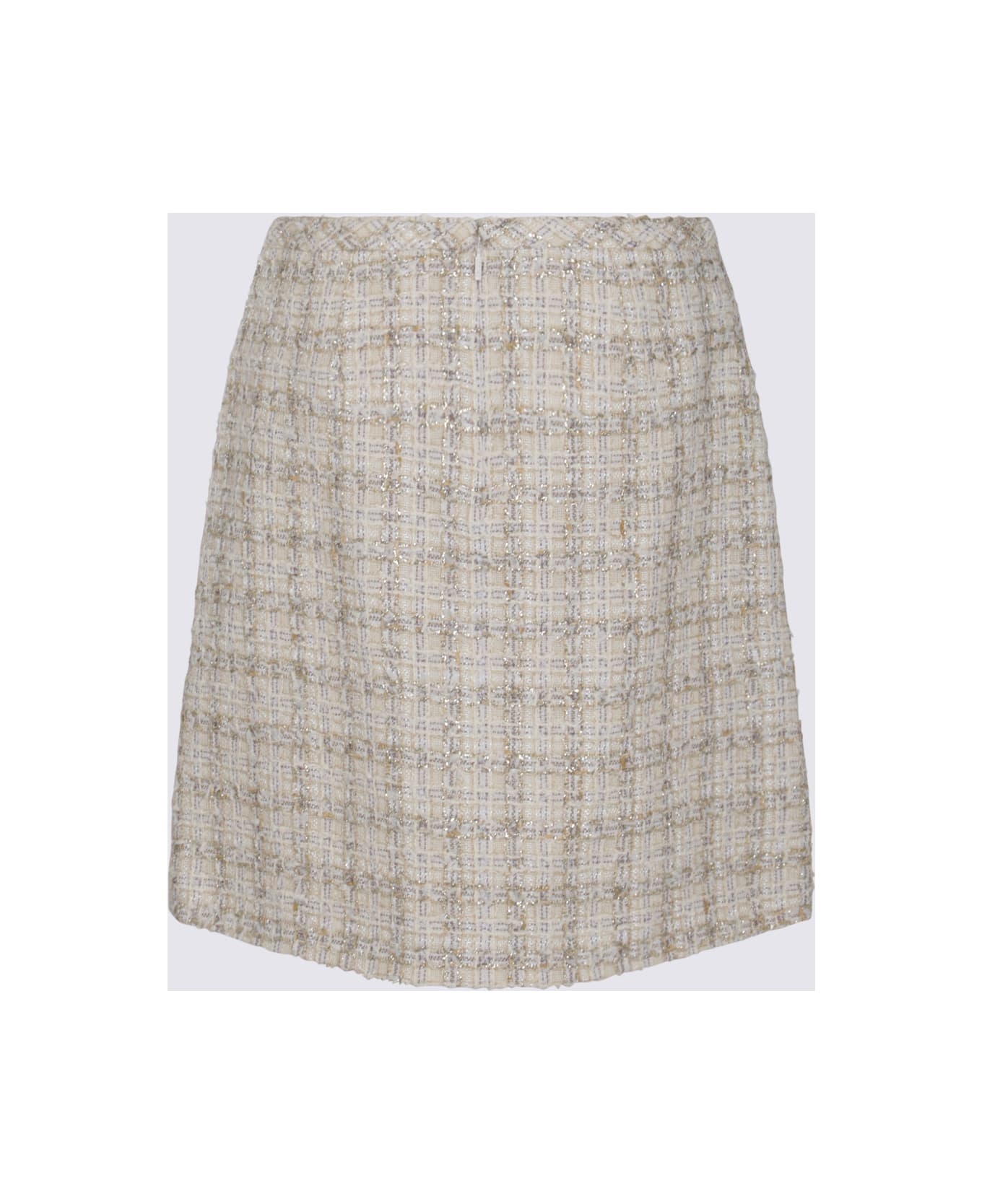 White Cotton Mini Skirt - 2