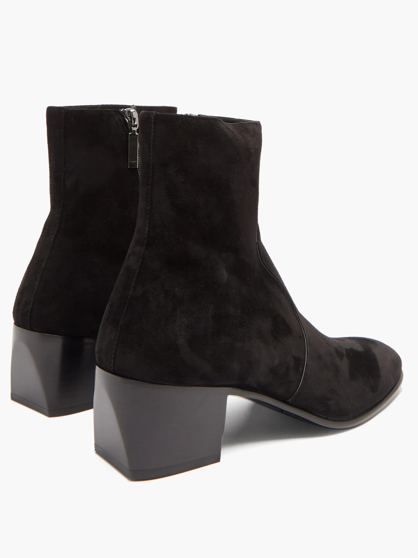 James block-heel suede ankle boots - 4