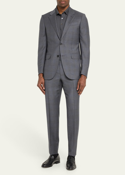 ZEGNA Men's Two-Tone Plaid Wool Suit outlook