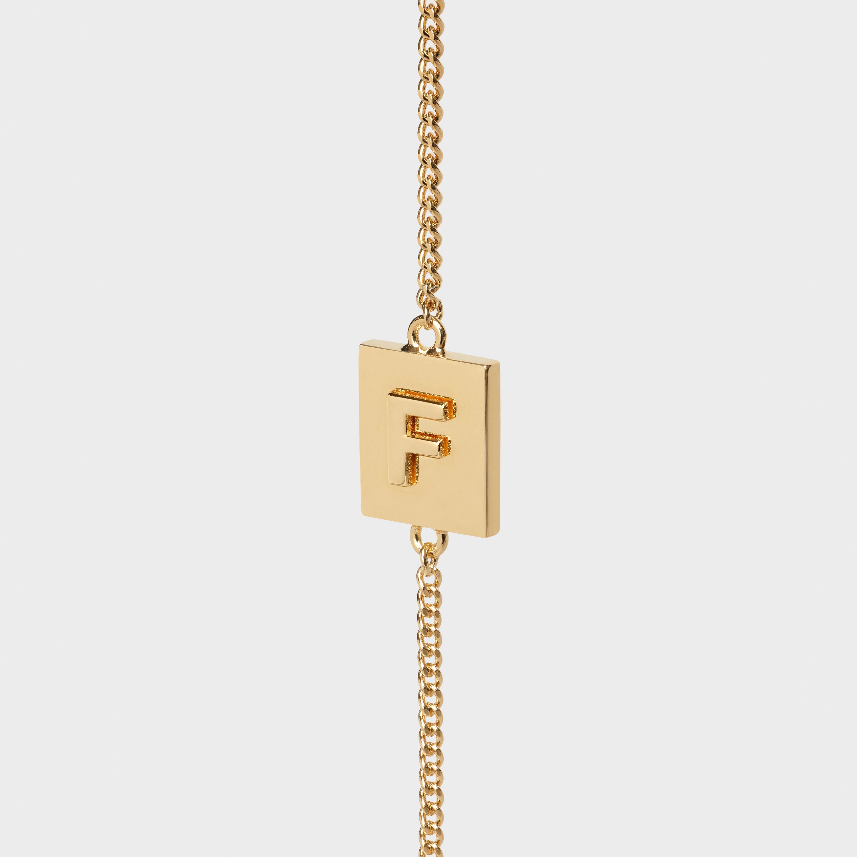 Alphabet F Bracelet in Brass - 1