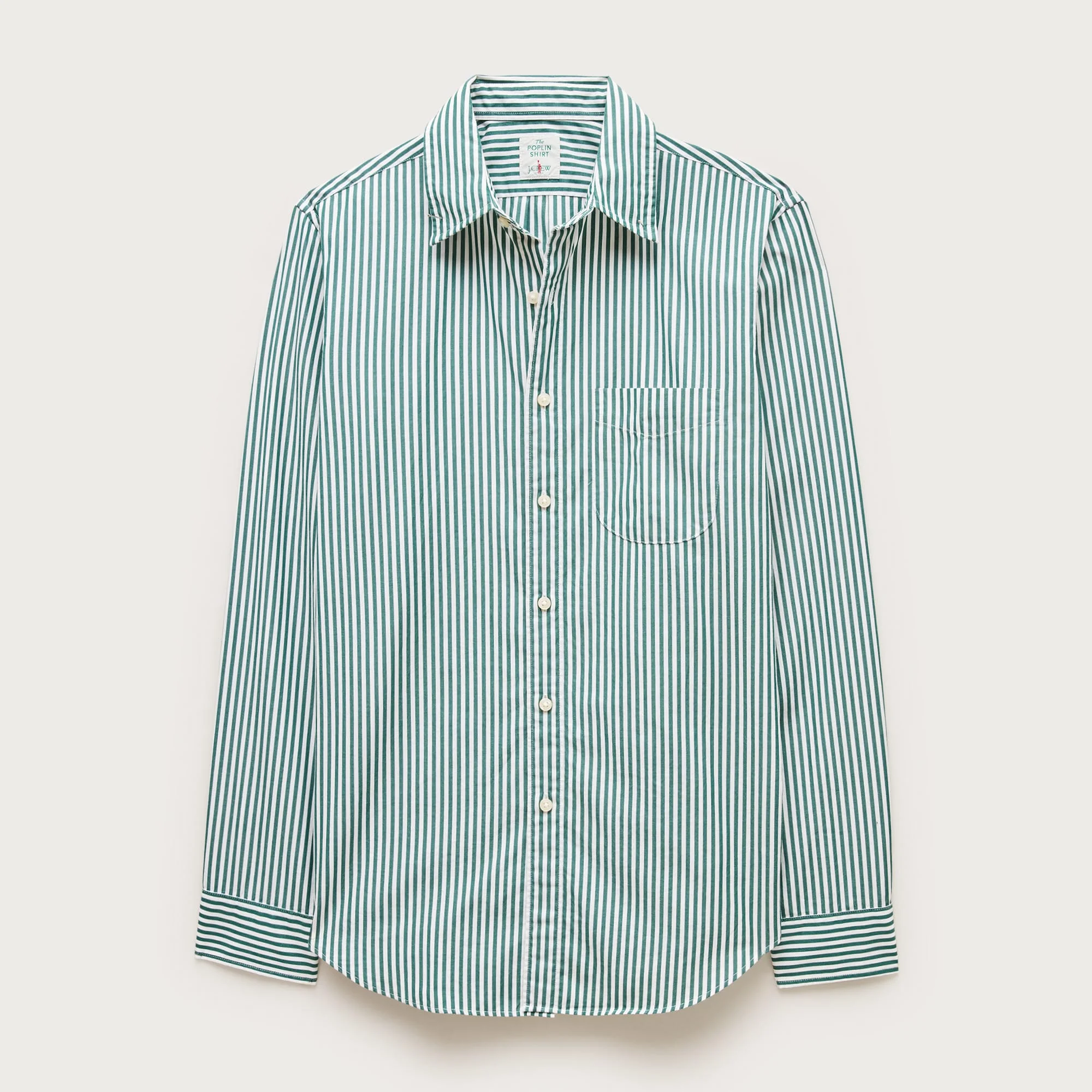 Poplin shirt with point collar - 1