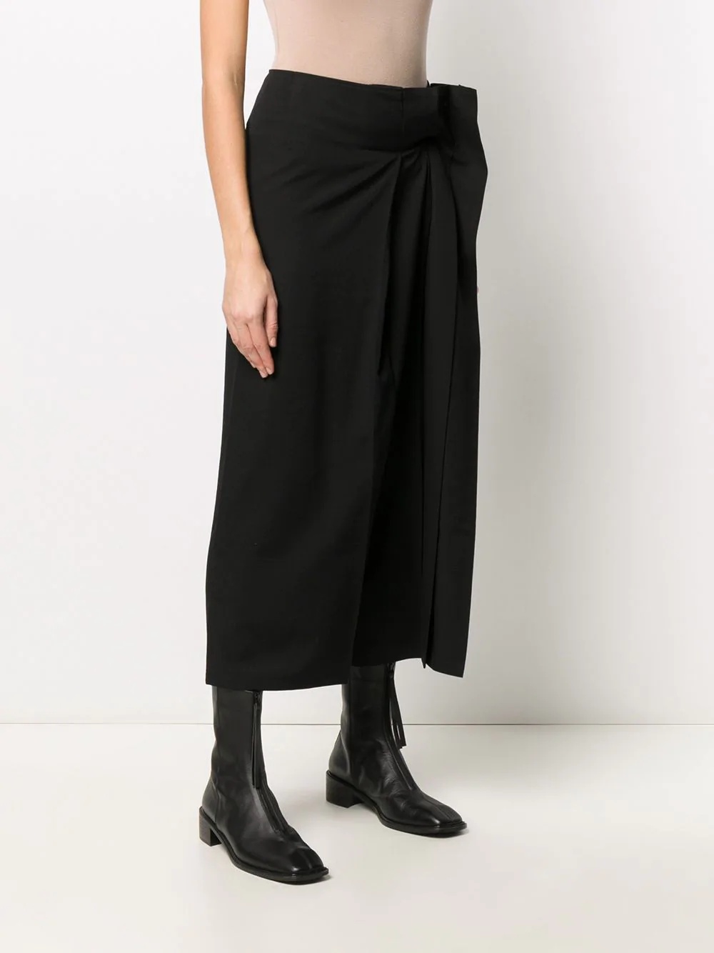 pleated panel midi skirt - 3