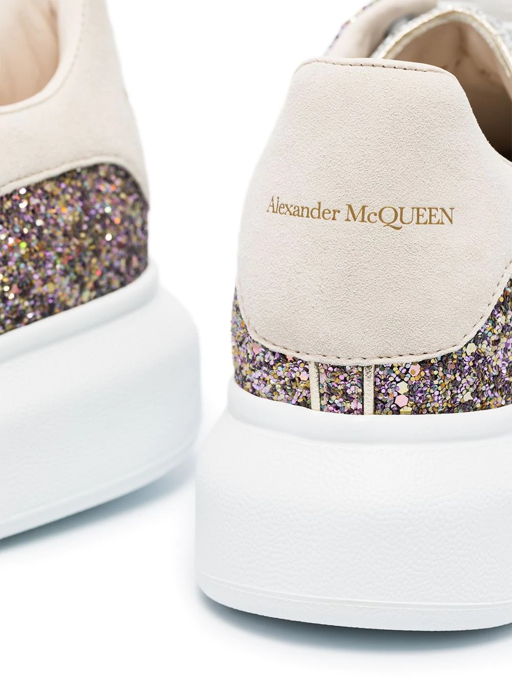 oversized metallic glittered sneakers - 4